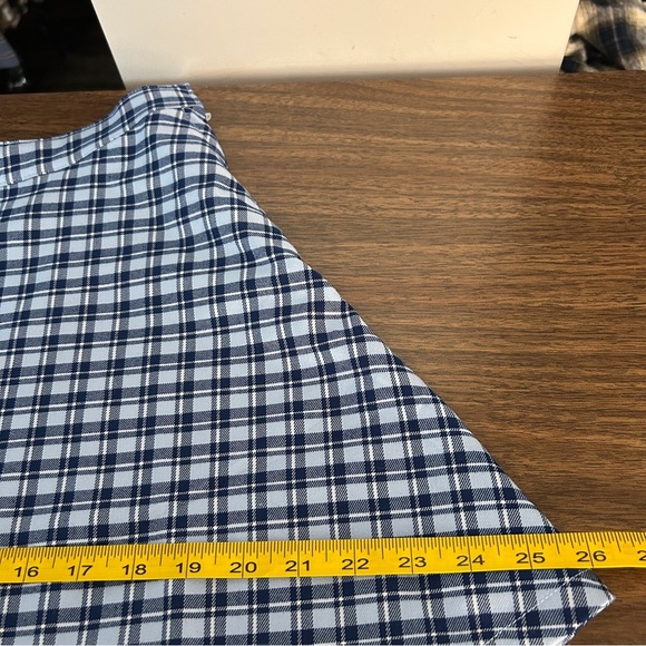 H&M Navy and Light Blue Checkered Skirt Youth 12 - Picture 8 of 9